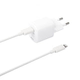 Deltaco Oplader 20W USB-C PD med USB-C-Lightningkabel 1 meter Hvid
