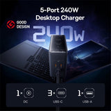 Baseus Oplader 240W Digital GaN Desktop Fast Charger