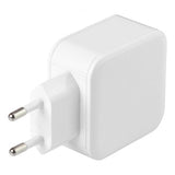 Deltaco Oplader 24W 2xUSB-A Hvid