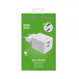 Celly Oplader 2xUSB-C 20W Hvid
