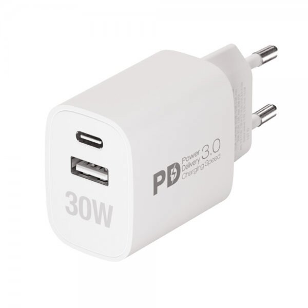 Vivanco Lader 30W Dual Superhurtig PD-Oplader