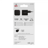 X2O Oplader 45W Dobbelt USB-C/USB-C GaN Sort