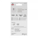 X2O Oplader 45W Dobbelt USB-C/USB-C GaN Hvid