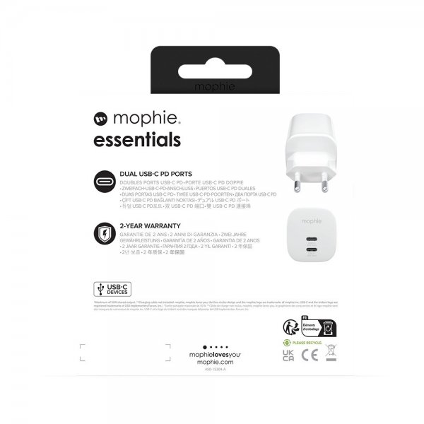 Mophie Oplader 50W USB-C PD Vægadapter