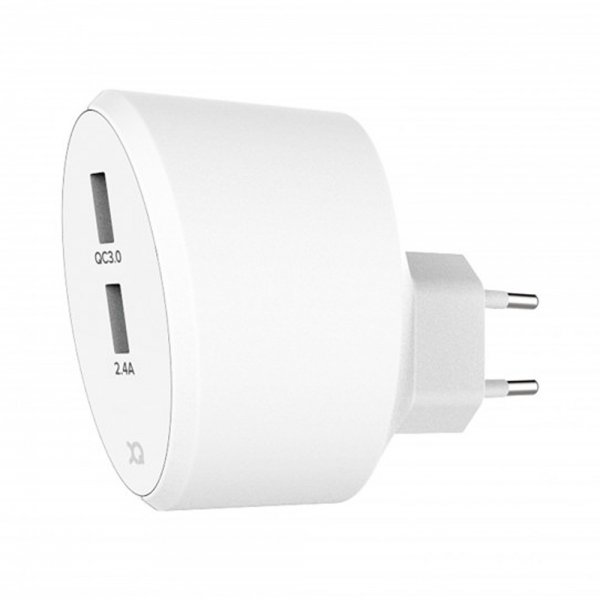Xqisit Oplader 5.4A 2 x USB-A QC 3.0 30W Hvid