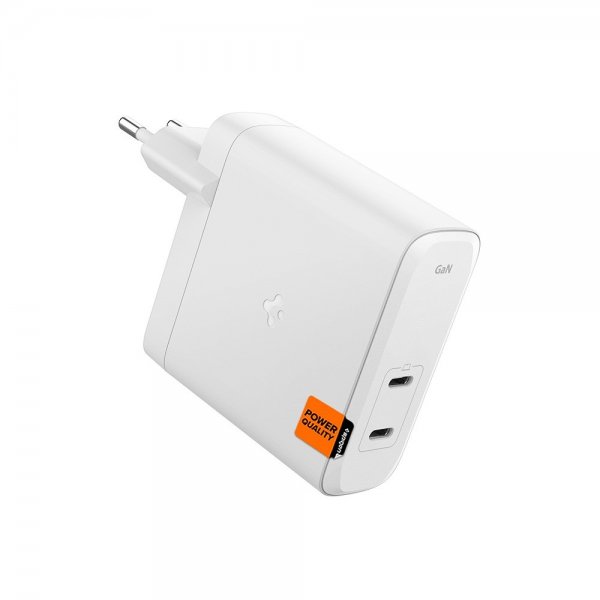 Spigen Oplader ArcStation Pro GaN Dobbeltport 140W Hvid