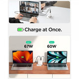 Spigen Oplader ArcStation Pro GaN Dobbeltport 140W Hvid