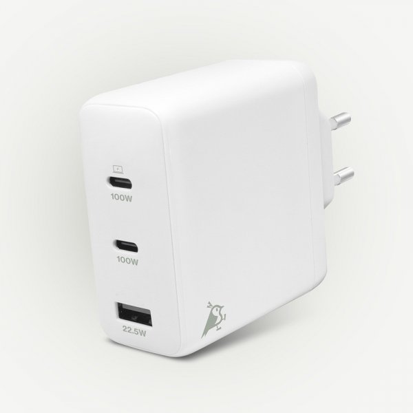 Aqiila Oplader Chargebird W120 GaN 120W Hvid