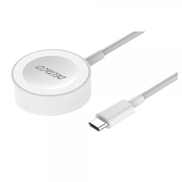 Deltaco Oplader til Apple Watch USB-C 1m Hvid