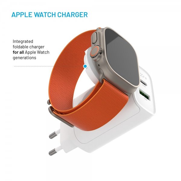 Fixed Oplader GaN 33W Apple Watch/USB-C/USB-A