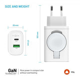 Fixed Oplader GaN 33W Apple Watch/USB-C/USB-A