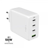 Fixed Oplader GaN100 3xUSB-C & 1xUSB-A