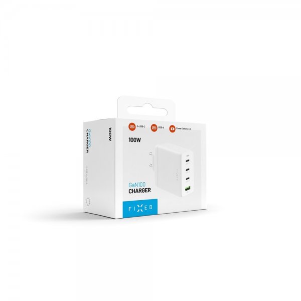 Fixed Oplader GaN100 3xUSB-C & 1xUSB-A