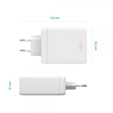 Fixed Oplader GaN100 3xUSB-C & 1xUSB-A