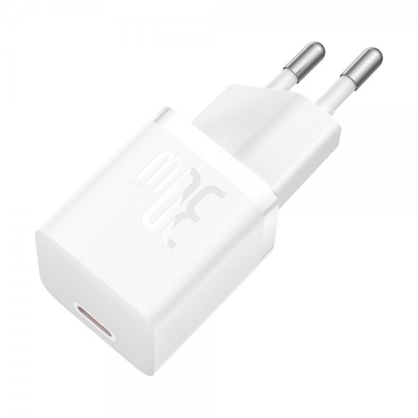 Baseus Oplader GaN5 Fast Charger Mini 30W Hvid