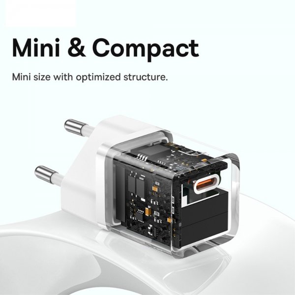 Baseus Oplader GaN5 Fast Charger Mini 30W Hvid