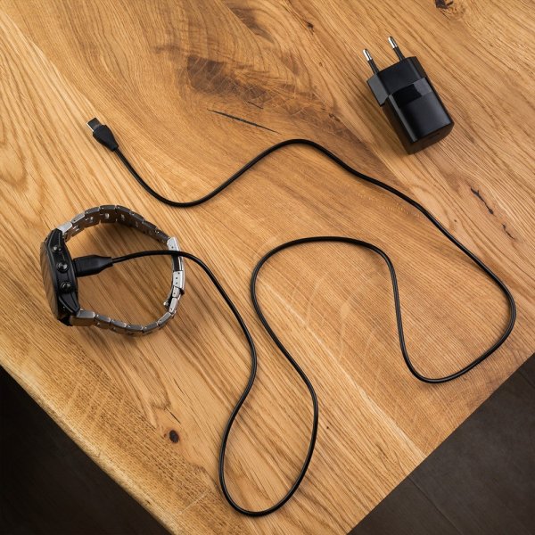 Fixed Lader Garmin Smartwatch USB-C 2m Sort