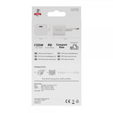 X2O Oplader med Kabel 1.2m 25W USB-C GaN Hvid