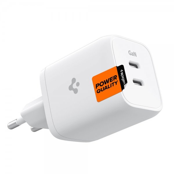Spigen Oplader PowerArc ArcStation Pro GaN Dual Port 65W Hvid