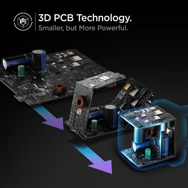Spigen Oplader PowerArc ArcStation Pro GaN Dual Port 65W Hvid