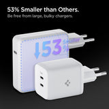 Spigen Oplader PowerArc ArcStation Pro GaN Dual Port 65W Hvid
