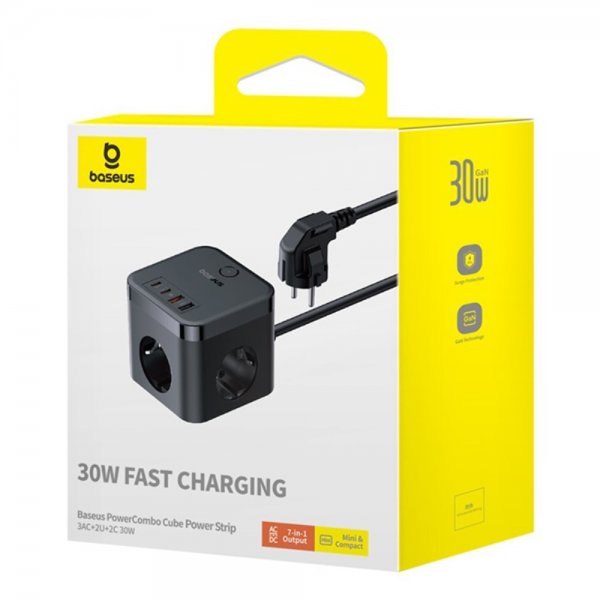 Baseus Oplader PowerCombo Cube PowerStrip 30W