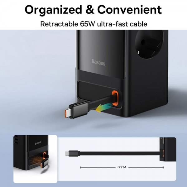 Baseus Oplader PowerCombo Digital PowerStrip