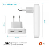 Fixed Oplader Slim GaN 45W 2xUSB-C