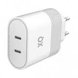 Xqisit Oplader Travel Charger Dual USB-C PD 40W Hvid