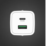 Celly Oplader USB-A/USB-C 20W Hvid