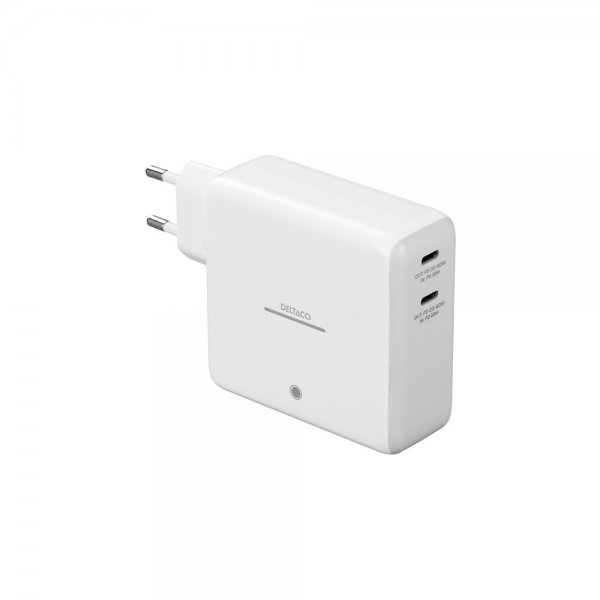 Deltaco Vægoplader med indbygget Powerbank USB-C GaN 60W 9600 mAh