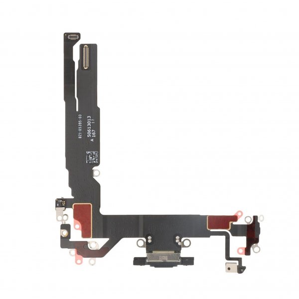 Opladningsstik med flexkabel til iPhone 17 - Sort
