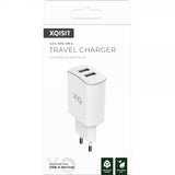 Xqisit Oplader med to USB-A udgange 4.8A Hvid