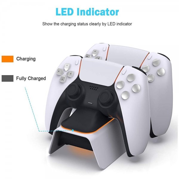 Dobe Opladningsdocke til to PlayStation 5 Controllere