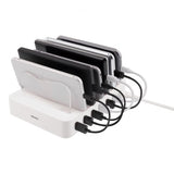 Deltaco Ladestation 50W 6xUSB-A Hvid