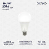 Deltaco Smart Home LED-pære E27 WiFi 9W