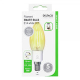 Deltaco Smart Home LED-pære Filament E14 WiFi 4.5W