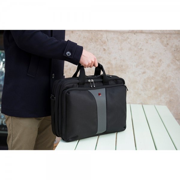 Wenger Legacy 16" Double Gusset Computertaske Grå/Sort
