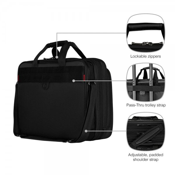 Wenger Legacy 17" Triple Gusset Computertaske Grå/Sort