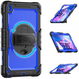 Lenovo Tab M10 Plus (3. Gen) TB125 TB128 Cover med rem og stativfunktion Blå Sort