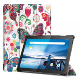 Lenovo Tab M10 TB-X605 TB-X505 Cover Motiv Farverige Sommerfugle