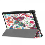 Lenovo Tab M10 TB-X605 TB-X505 Cover Motiv Farverige Sommerfugle