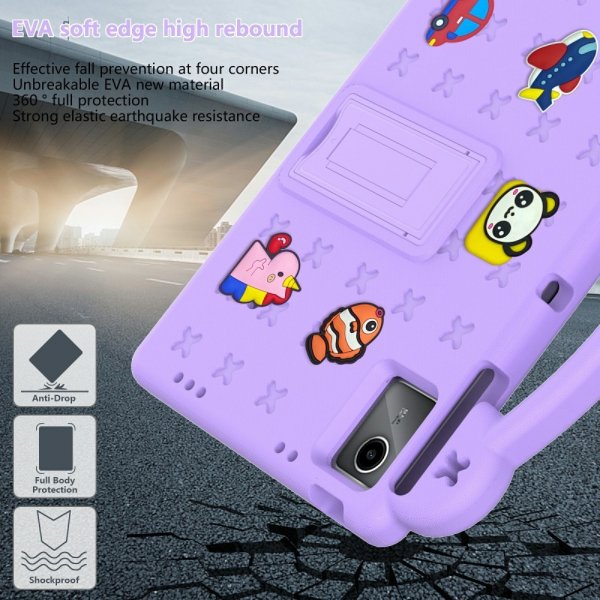 Lenovo Tab M11 TB330 Cover til Børn Stickers Lilla