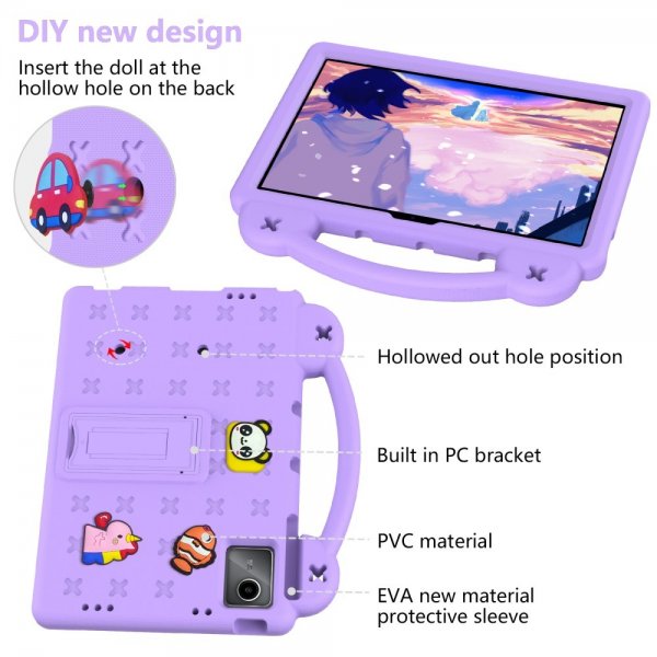 Lenovo Tab M11 TB330 Cover til Børn Stickers Lilla