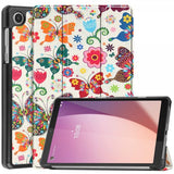Lenovo Tab M8 (4. generation) TB300 Cover Motiv Farverige Sommerfugle