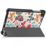 Lenovo Tab M8 (4. generation) TB300 Cover Motiv Farverige Sommerfugle