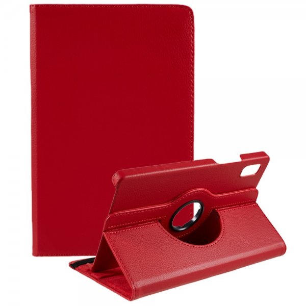Lenovo Tab M9 TB310 Etui 360 Grader Drejeligt Rødt