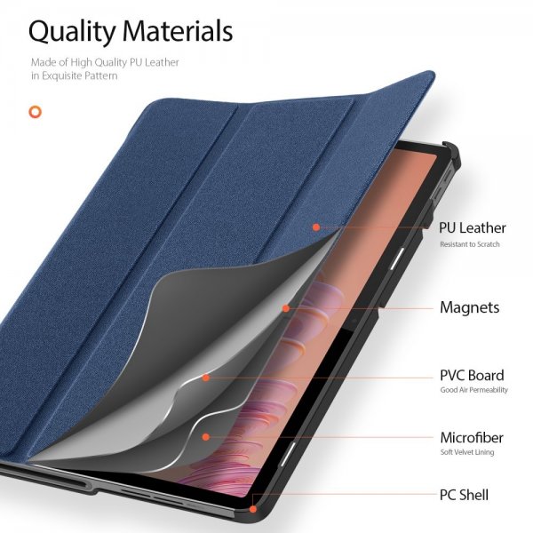 Dux Ducis Lenovo Tab Plus Etui DOMO Series Blå