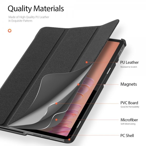 Dux Ducis Lenovo Tab Plus Etui DOMO Series Sort