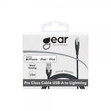Gear Lightning Kabel Kevlar 1.5 meter Sort